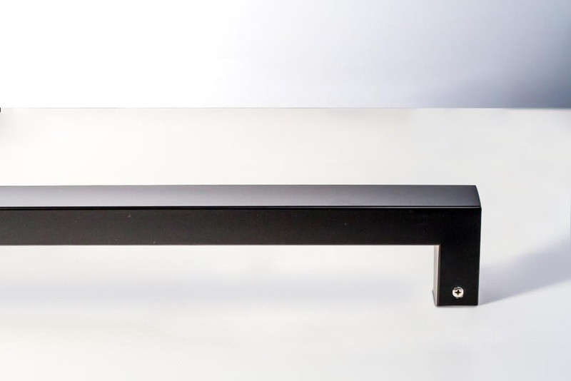 32 Inches Total Length Modern Stainless Steel Front Door Handle in Matte Black P gallery
