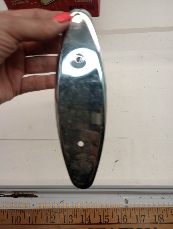 Rare Vtg Yoder's Store Display Cabinet Chrome Plated Protector Plates NOS Read gallery
