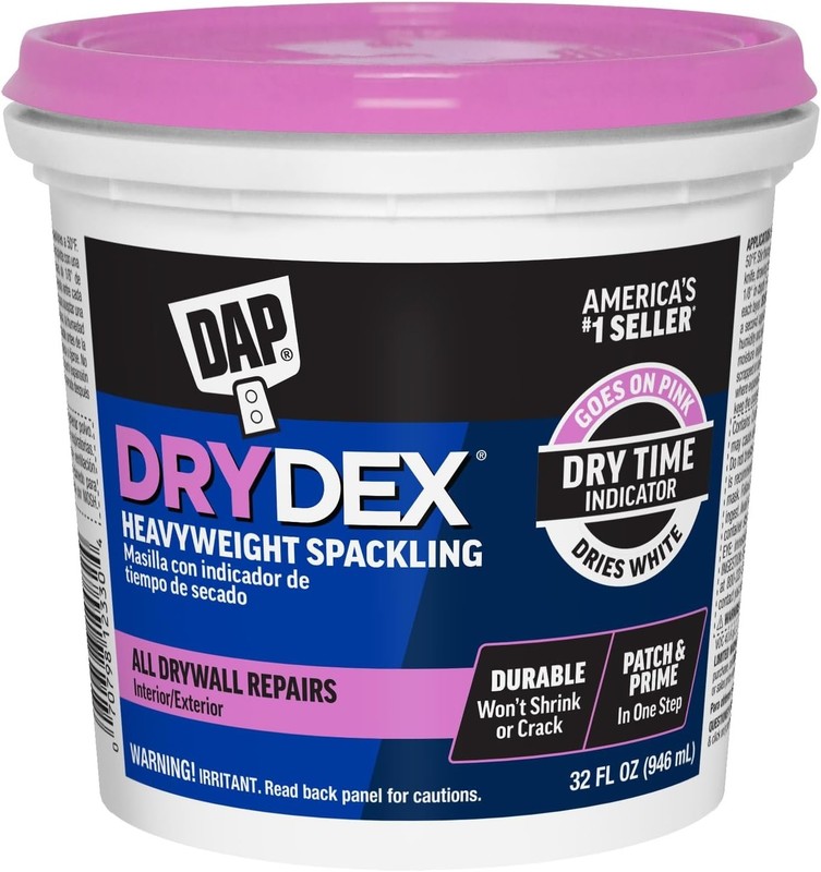 DAP Drydex Dry Time Indicator Spackling, Pink/White, 32 Oz (7079812330) 6PACK