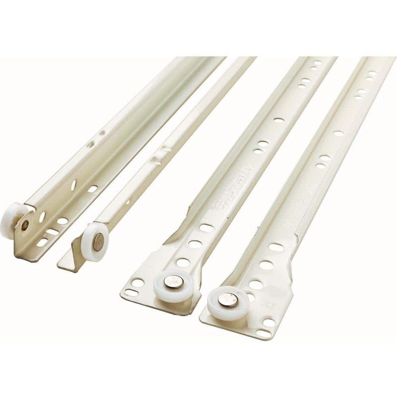 1 Pair 22 In. Self-Closing Bottom Mount Drawer Slide Set (2 Pieces)