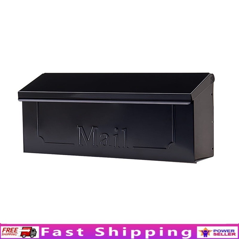 Wall Mount Mailbox Galvanized Steel Rust Resistant Easy Install Small Capacity
