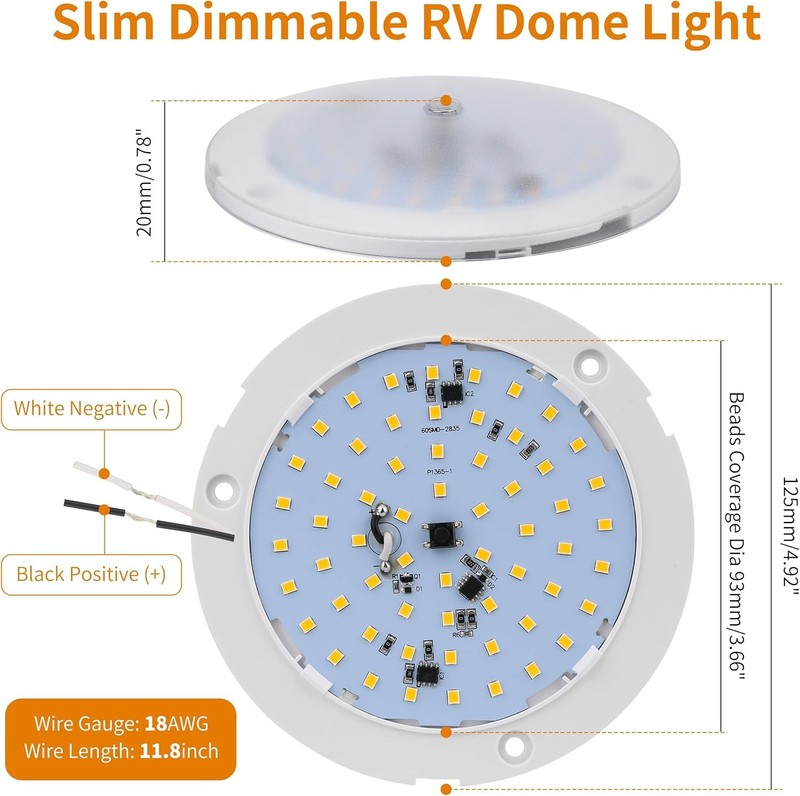 Interior 5 Inch LED Ceiling Puck Light Dim Size: 2 Pack, Warm White 2700-3200K gallery