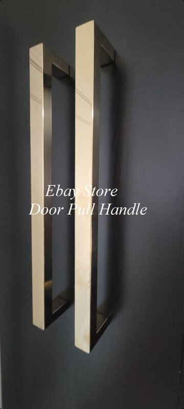 48 Inch Entry Door Handle Bar Pull Square Rectangle 304 Stainless Steel Gold