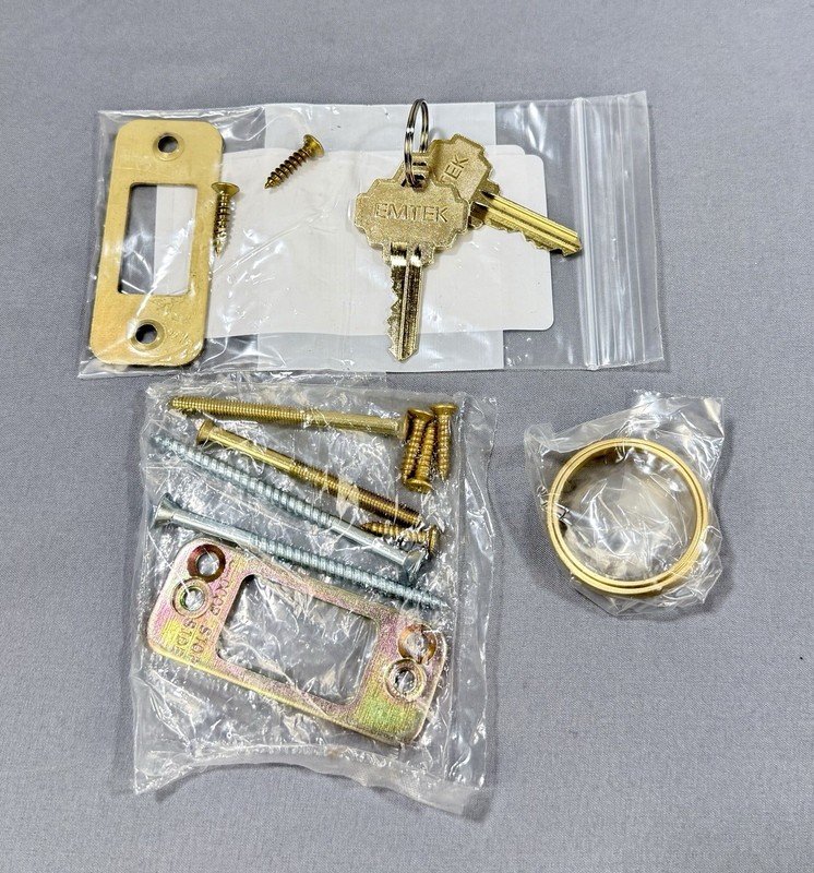 Emtek 8468US4 Rectangular Brass Single Cylinder Deadbolt - Satin Brass gallery