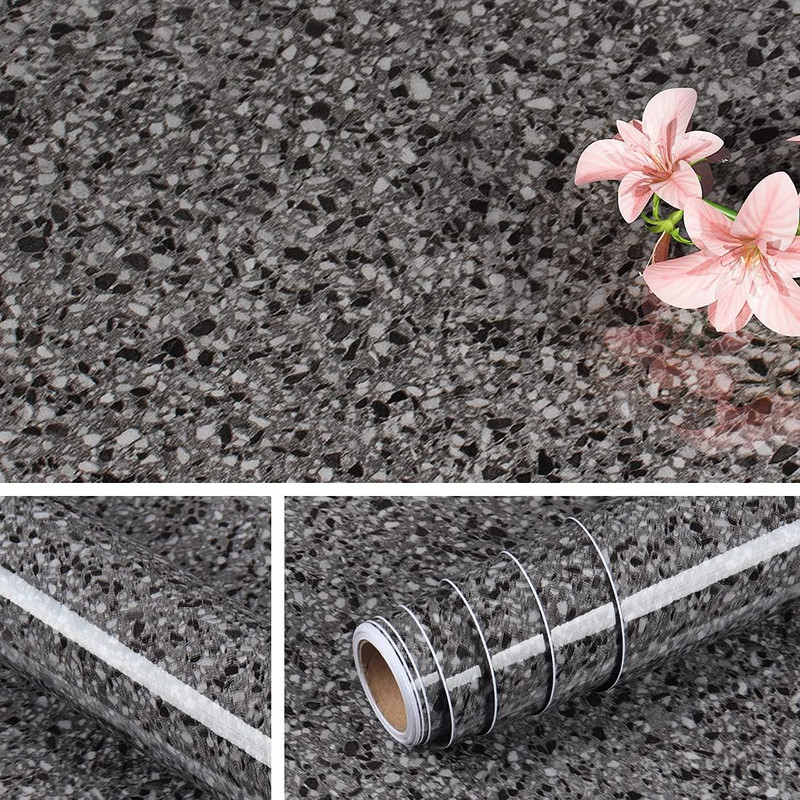 Dark Granite Contact Paper for Countertops Peel and Stick Countertop Covers Wate