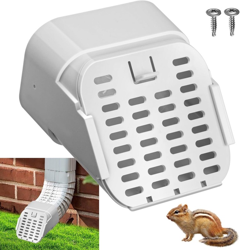 2″x3″ Type-A Gutter Downspout Connector, Outlet Filter and Leaf Guard for Bottom