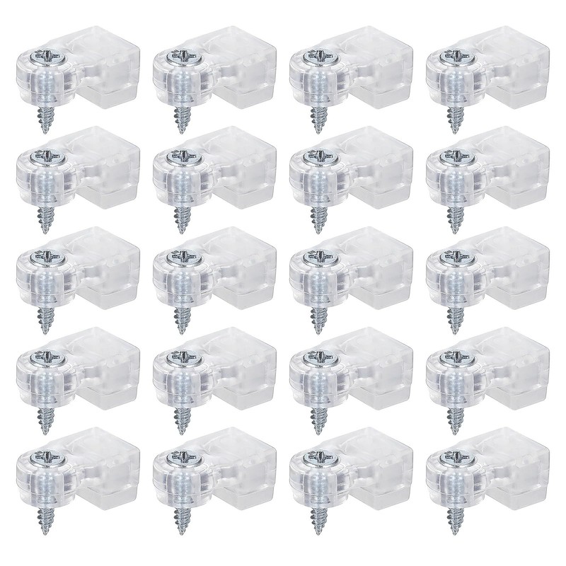 20 Pcs Glass Retainer Clips Mirror Holder Clips Plastic Glass Panel Clip with…