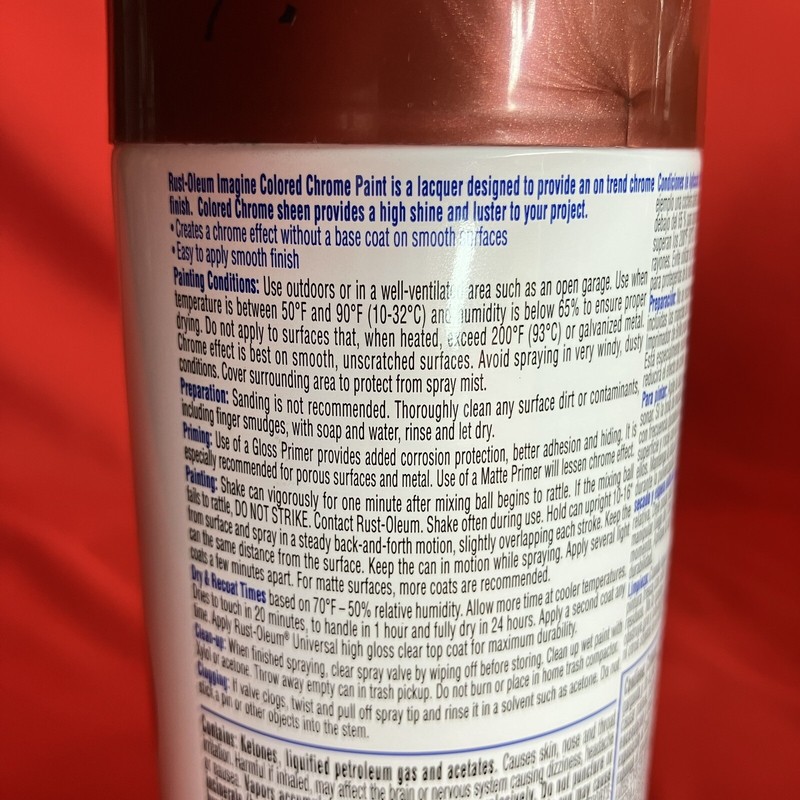 3 - Rust-Oleum / Imagine / Bright Chrome Red Spray Paint 10 oz /Crafts & Hobby gallery