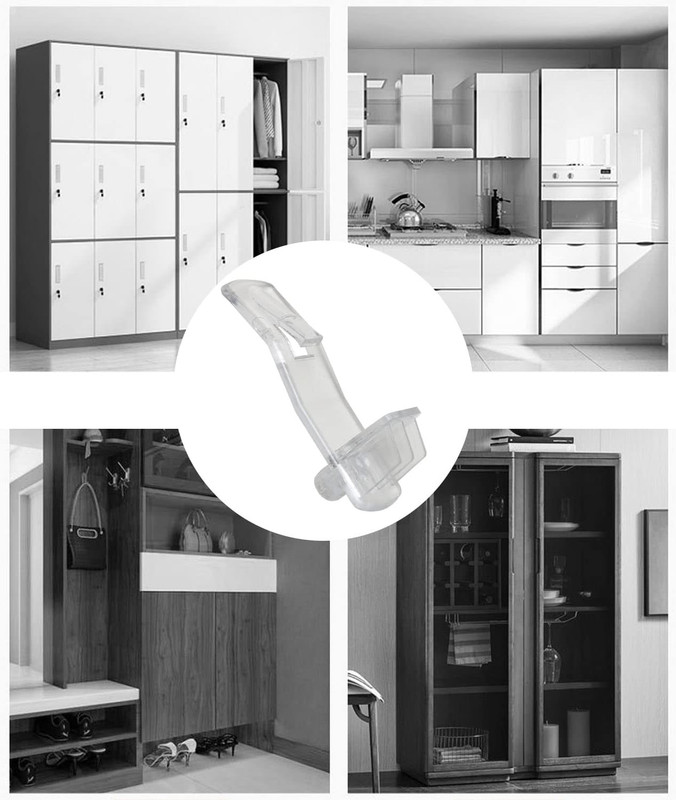 Shelf Support Peg LUORNG 20PCS Clear Plastic Locking Shelf Support Pin Clips, Ca gallery