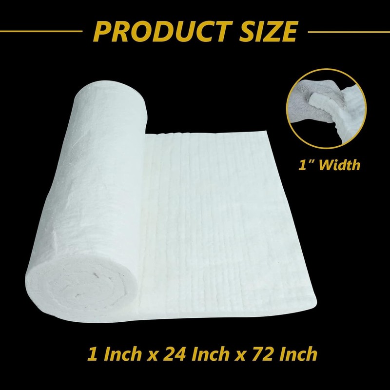 1" Ceramic Fiber Fireproof Insulation Blanket for Furnace Forge Kiln Pizza Oven gallery