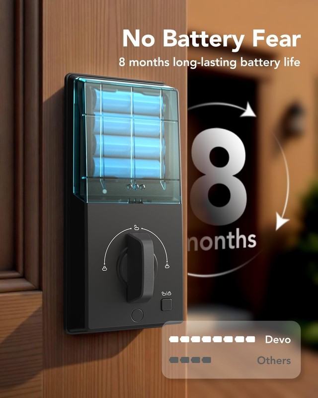 Devo G4 Smart Lock Keyless Entry Bluetooth APP Keypad IC Card Deadbolt gallery