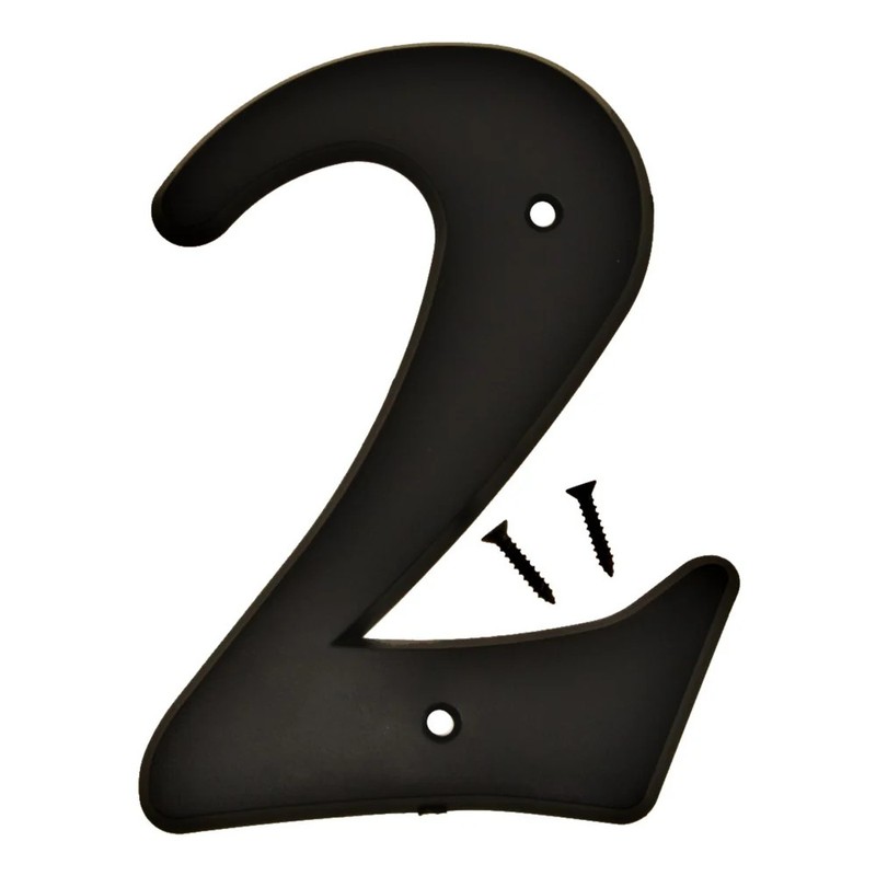 Hy-Ko™ 6″ Black Plastic Number 2 (5 pcs.)