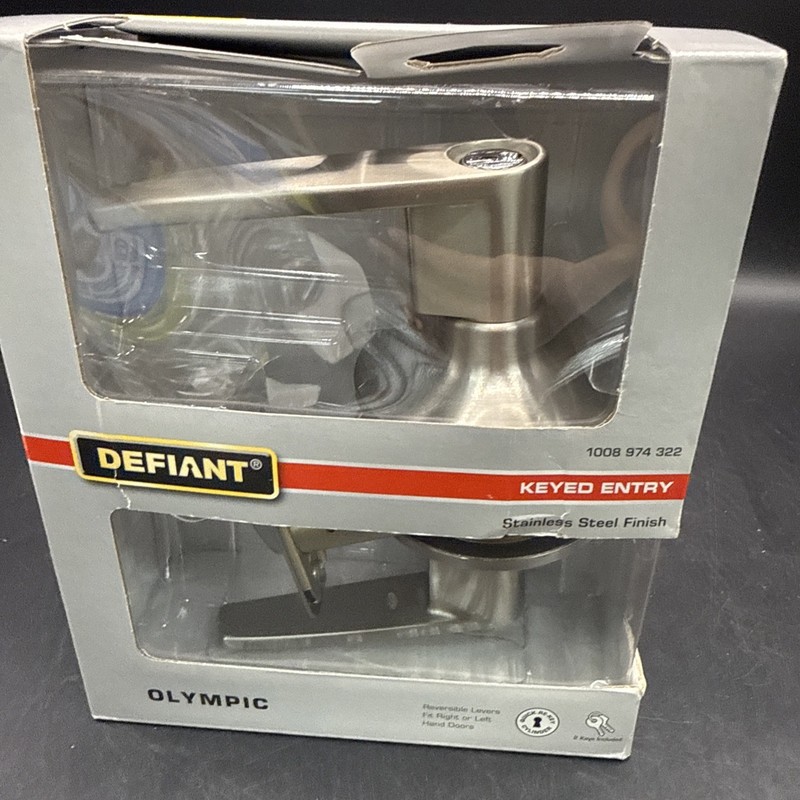 Defiant Olympic Stainless Steel Keyed Entry Door Lever Lock Kw1 Keyway