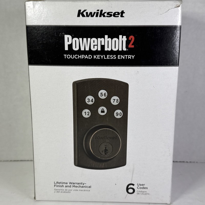 Kwikset Powerbolt 2 Touchpad Keyless Entry Venetian Bronze 99070-103 – Open Box