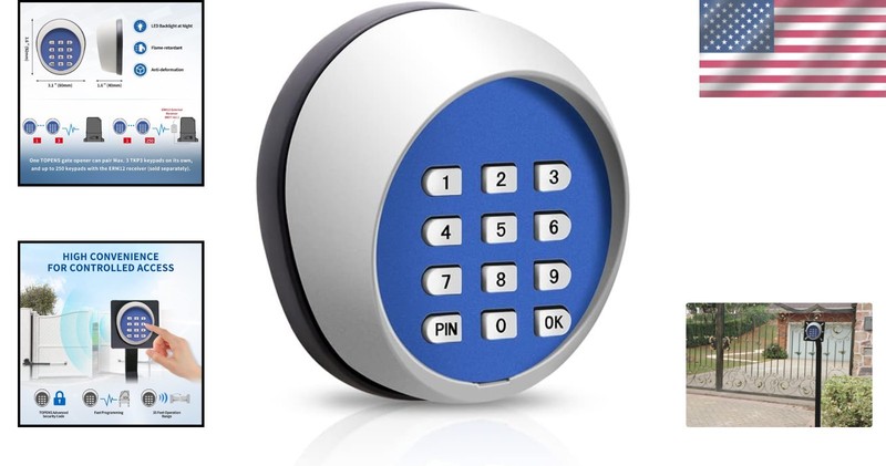 User-Friendly Keyless Entry Pad for Gates - Secure Remote Access - 3.6"L x 3.1"W gallery