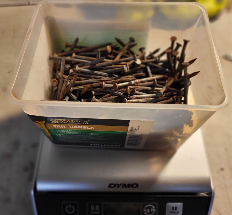 2-3/4″ Fluted Masonry Nails Tempered Hardened Steel – Vintage 5+ Lbs Qty – 350+