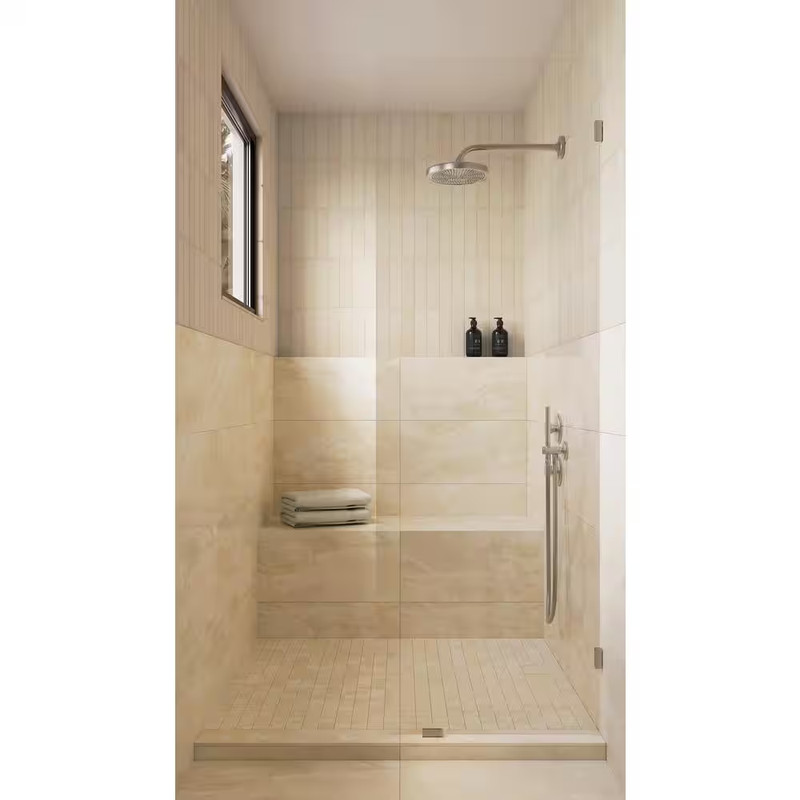 Gemma Rectangular 12 In. X 24 In. Polished Beige Onyx Porcelain Tile (15.5 Sq. F gallery