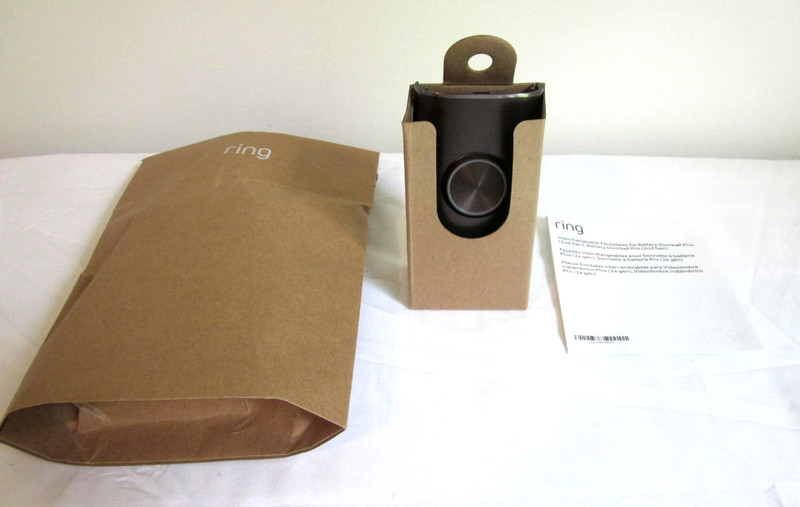 Ring Interchangeable Faceplate Battery Doorbell Plus Pro 2nd Gen Polished Mocha