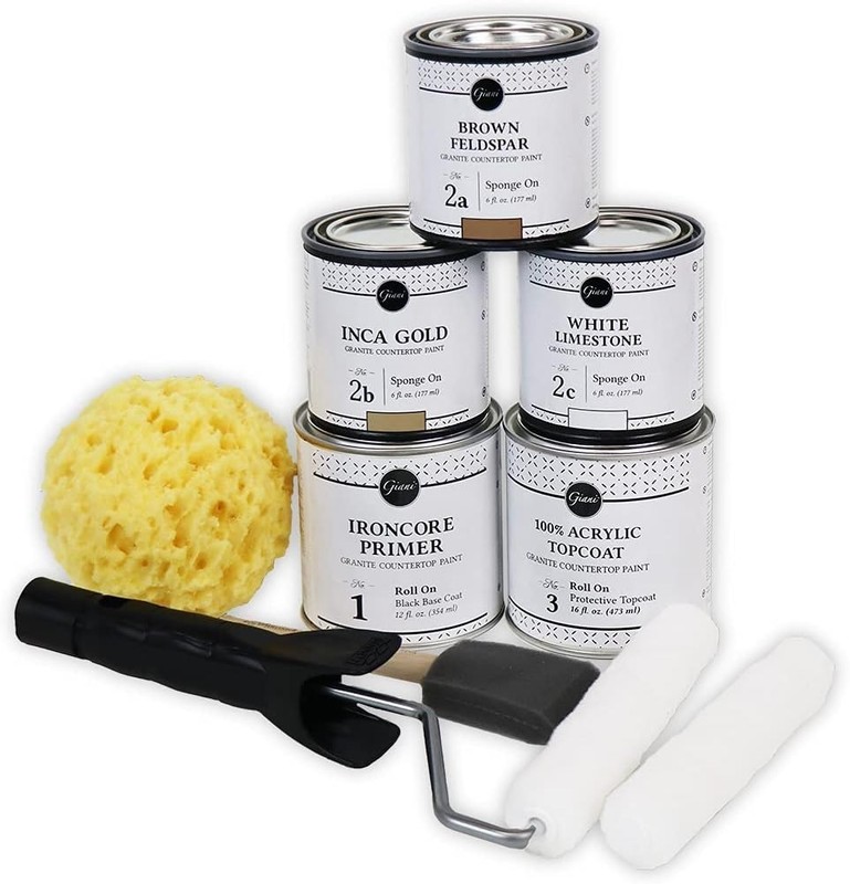 Durable Granite Countertop Paint Kit - Water-Resistant 46 Fl Oz in Sicilian Sand gallery