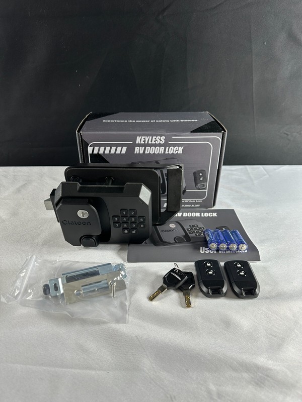 Clatoon Black Keyless Waterproof Right-Handed RV Door Lock With User Manual