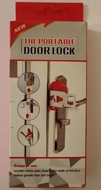 Portable Door Lock Security Device for Travel, Home, Hotel, Living Motel, Dorm