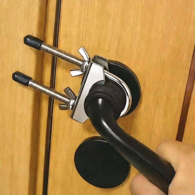 Portable Door Security Locks, Adjustable Heavy Duty Outward Opening Travel Stain