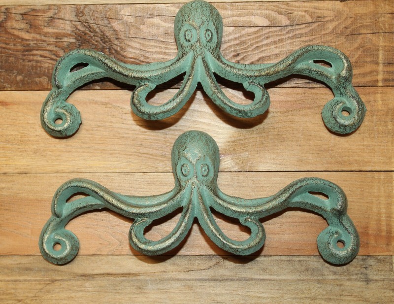 2-OCTOPUS HANDLES,Drawer Pulls,Kitchen And Bath Hardware,Beach Home Decor,Hw-53 gallery