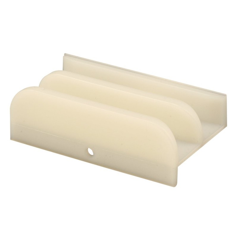 Prime-Line M 6219 Sliding Shower Door Bottom Guide, 1/2 In. 7/16 in., White