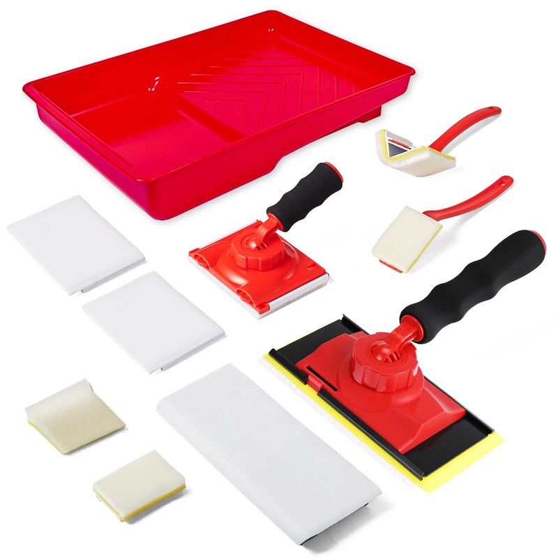 Paint Edger Tool – 360° Rotation Handle for High Ceilings & Corners, 10 PCS P…