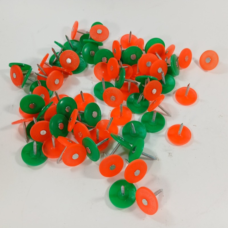 Grip Rite Plastic Cap Nails Round Cap Ring Shank