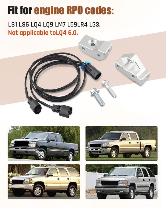 Gen 3 Knock Sensor Relocation Bracket Kit Fit for Engine RPO LS1 LS6 LQ9 LM7 L59 gallery