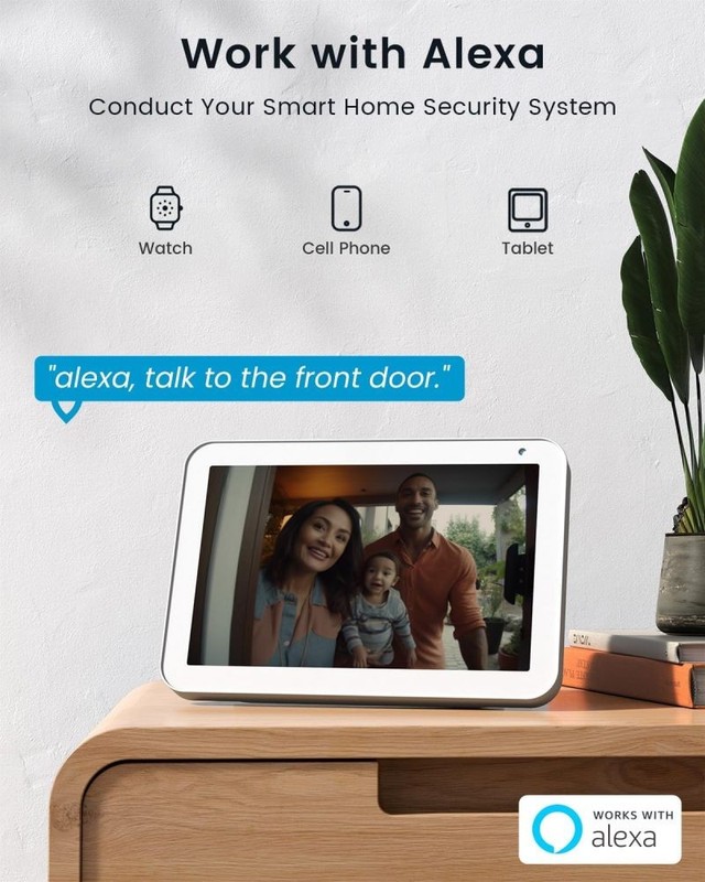 ieGeek 2K Smart WiFi Video Doorbell Wireless Door Bell Intercom Security Camera gallery