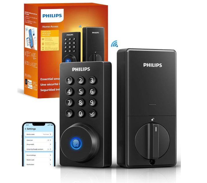 Philips Wi Fi Smart Lock Keyless Entry Door WiFi Deadbolt Front Compatible gallery