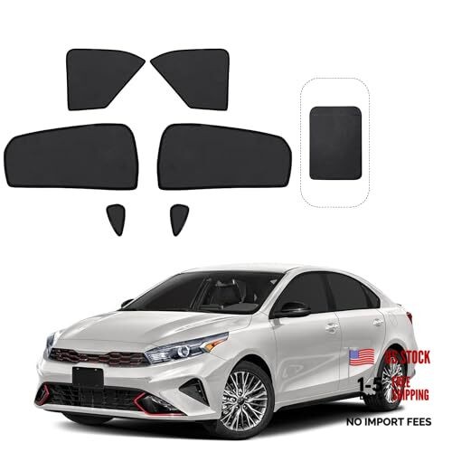 Foldable Front Side Half Window Shade—Foldable—6PCS—2019-2023 Kia Forte
