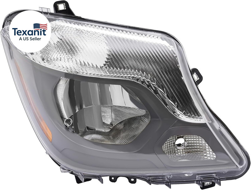 Halogen Headlight Assembly Left+Right Side for 2014-2018 Mercedes Sprinter W/ Lo