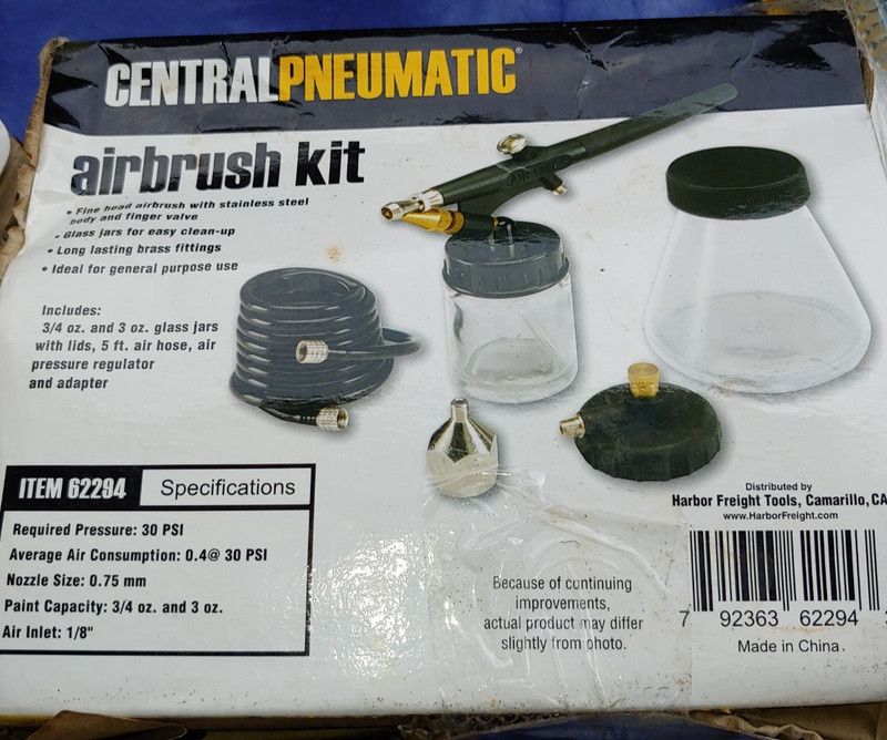 Central Pneumatic Airbrush Compressor With Airbrush Kit gallery