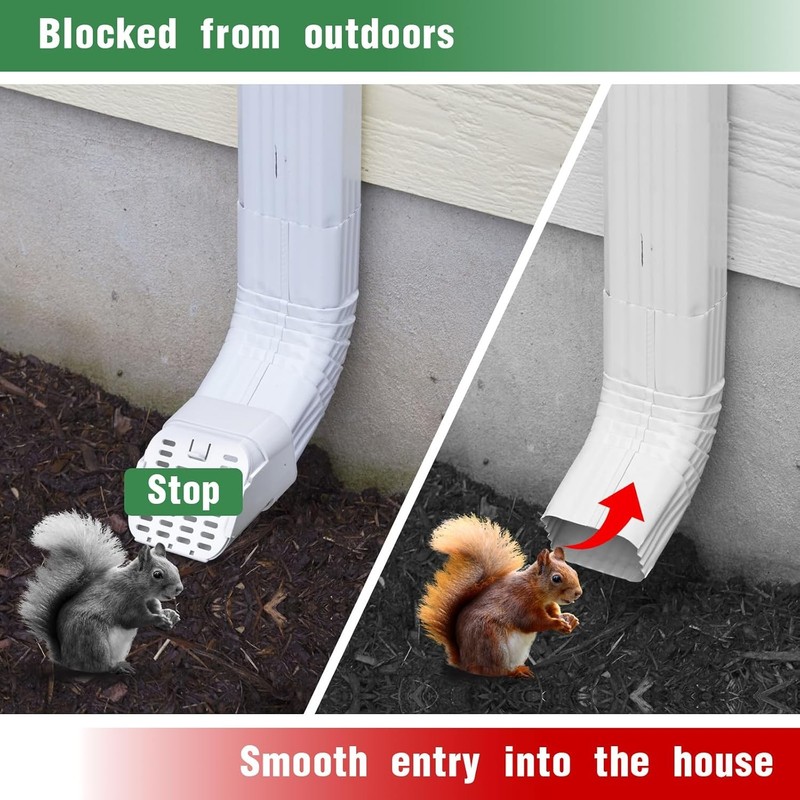 2"x3" Type-A Gutter Downspout Connector, Outlet Filter and Leaf Guard for Bottom gallery
