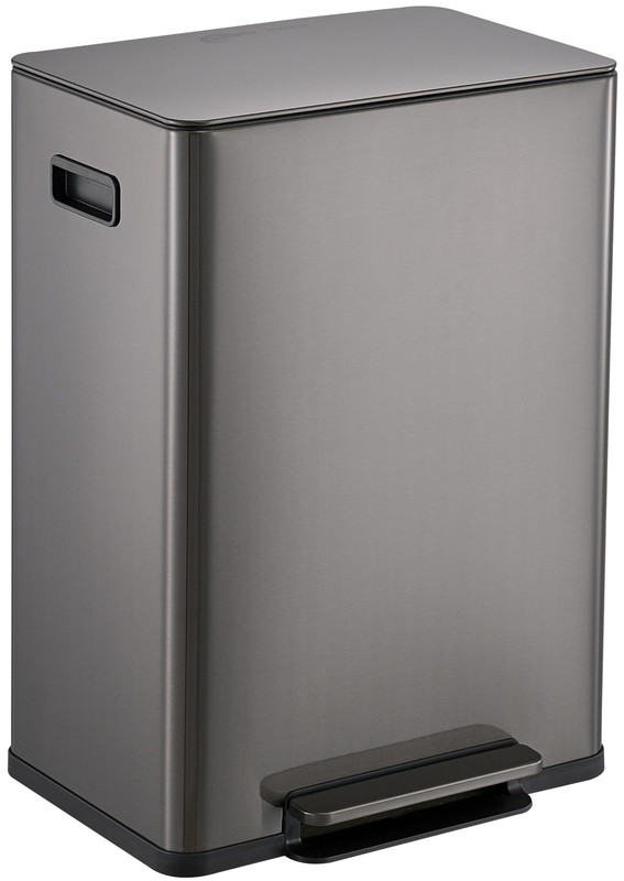 SIMPLI-Magic Infinity Edge 16 Gallon (60L) Kitchen Trash Can – Hands-Free Ste…