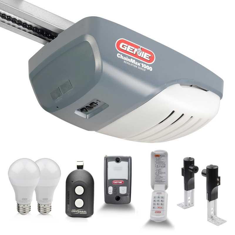 Genie 3022-LED ChainMax 1000 Essentials Garage Door Opener, 140v DC Motor, Ch...