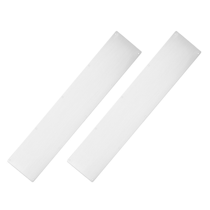 2pcs 6 x 30 Inches Door Kick Plate for Exterior Front Door or Back Door Silver