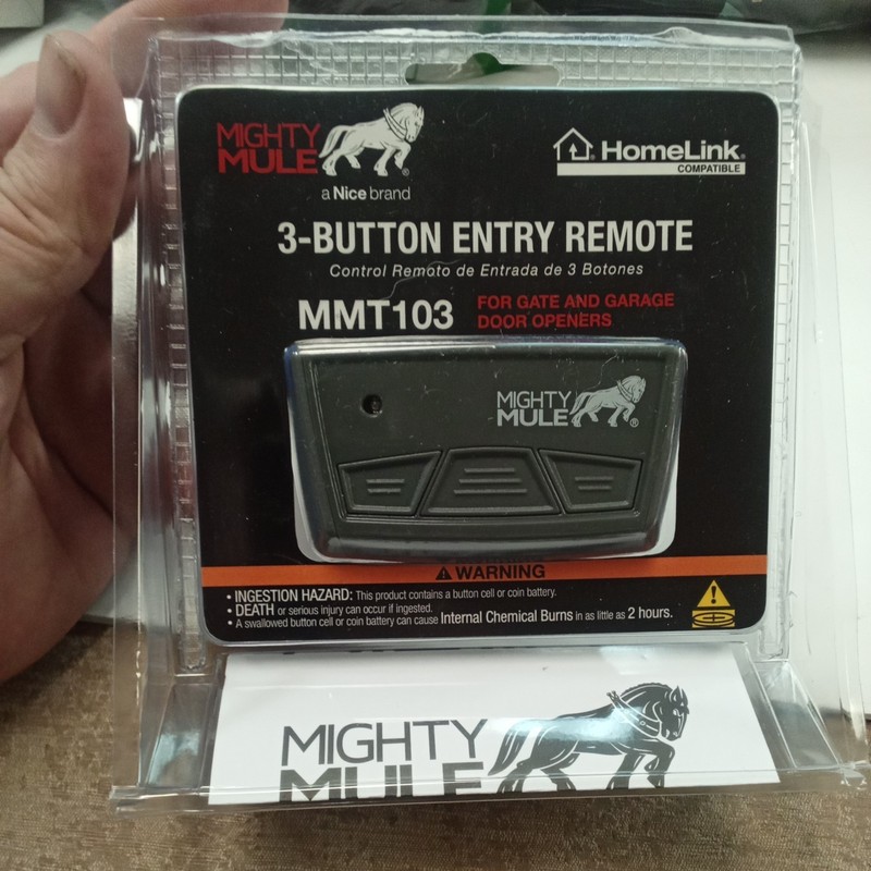 Mighty Mule MMT103 3-Button Entry Remote Transmitter Garage Gate Door Opener NEW