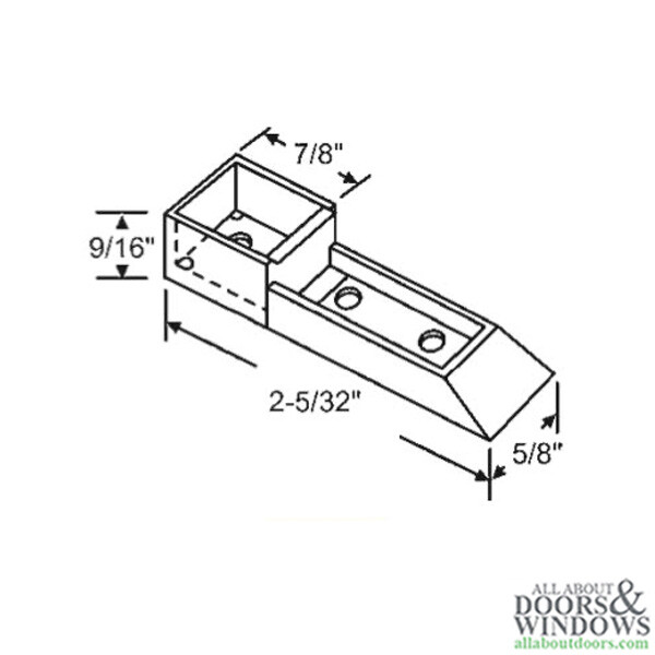 Peerless Top Sash Guide, Metal/ Aluminum Window – White Plastic