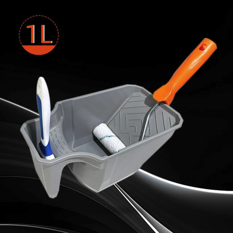 1pc 4 Inch Paint Cup With Roller Frame Handheld Paint Tray Tool – NEW