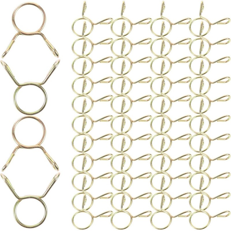 Single Wire Spring Clips 4 - 75mm / Silicone Hose Pipe Air Fuel Band Tube Clamp gallery