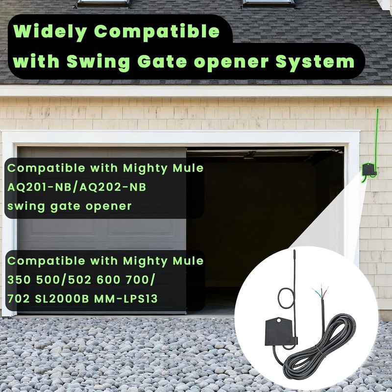 Narrow Band Receiver-Antenna Compatible with Mighty Mule GTO Black gallery