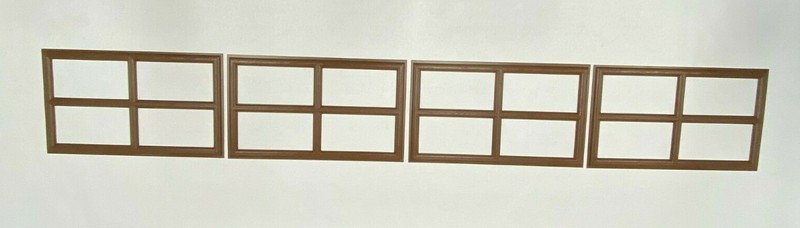 4 Amarr Stockton Short Panel Replacement Inserts for Amarr Garage Doors Walnut