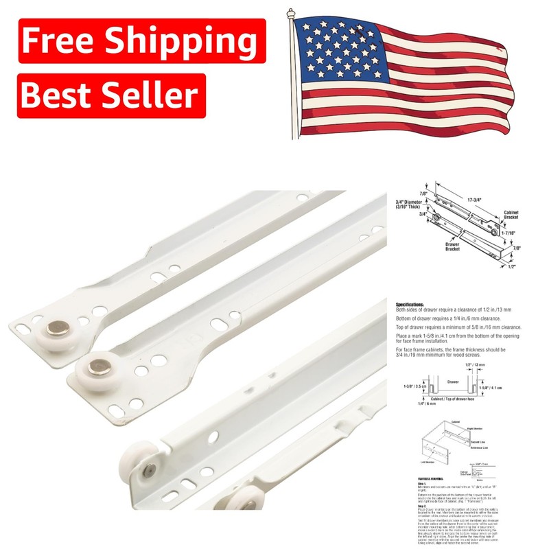 Smooth-Gliding R 7211 Drawer Slide Kit – Easy Install, Fits Most Drawer Systems