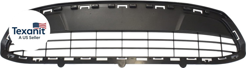 Front, Center Bumper Grille Compatible with 2011-2012 Ford Fiesta Textured Gray, gallery