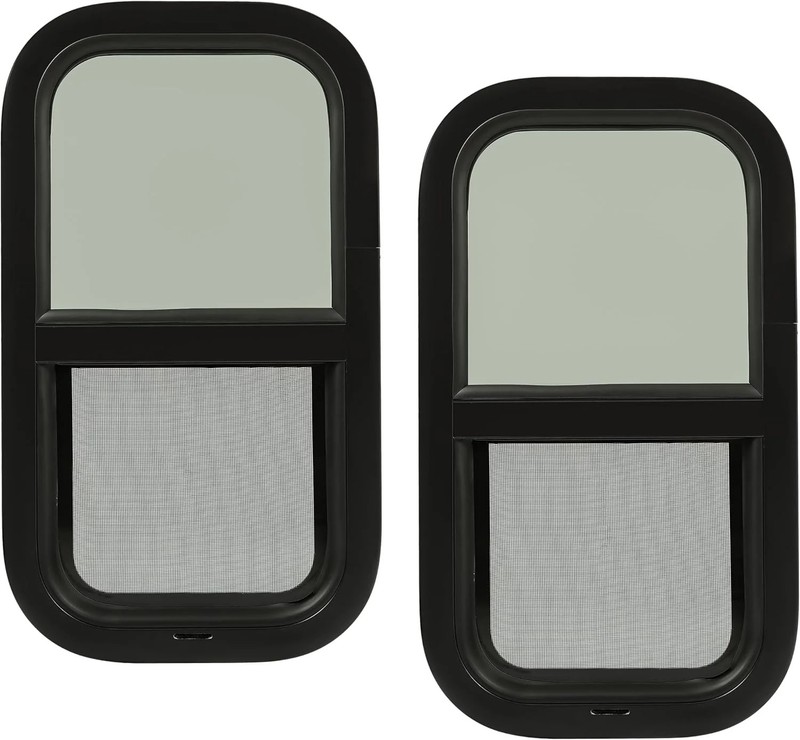 2PACK 12″ W x 22″ H RV Window Replacement Trailer Camper Cargo Vertical Sl