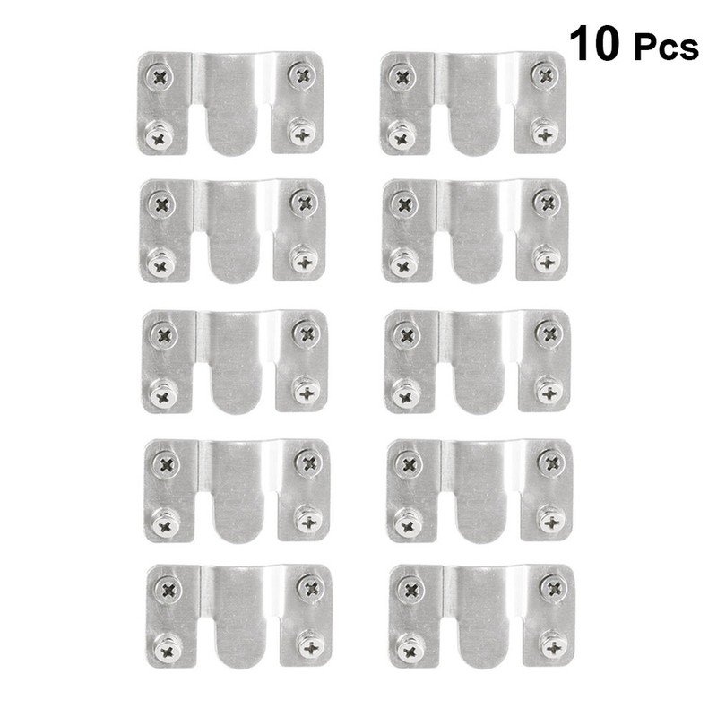 10PCS Garment Rack Heavy Duty Frame Hook Corner Angle Bracket Furniture Flush